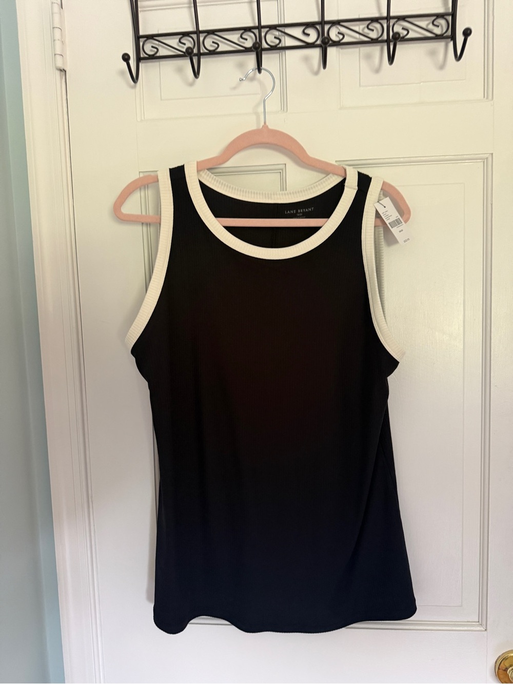 Lane Bryant Black Tank with White Trim